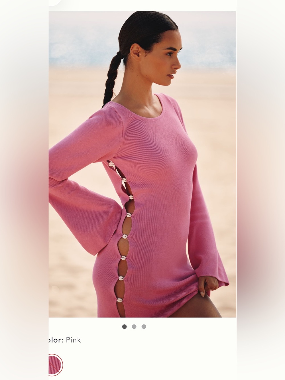 Anthropologies Celandine swim cover-up with shell detail